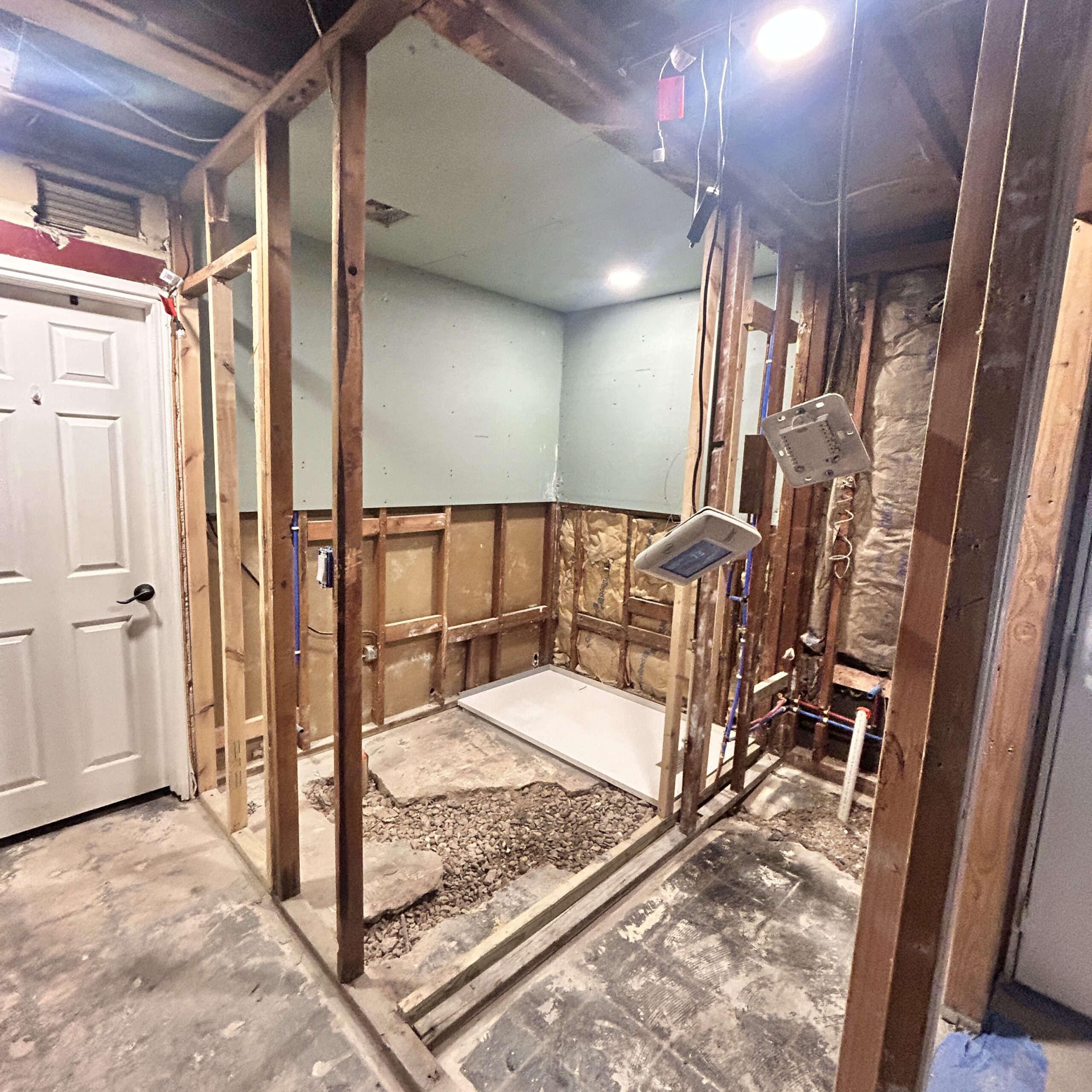 Bathroom after demolition