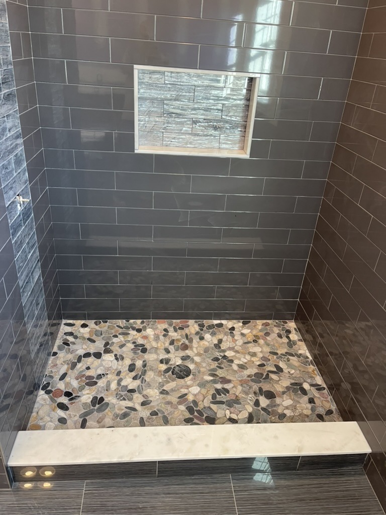 Tile shower installation