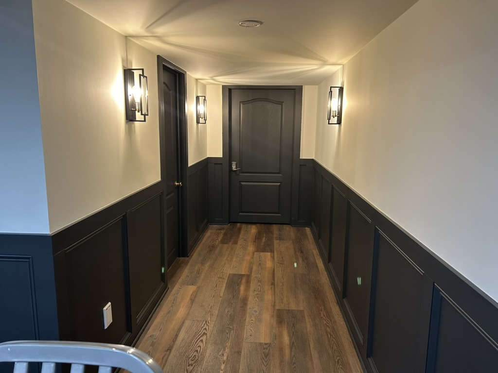 Basement remodel photo
